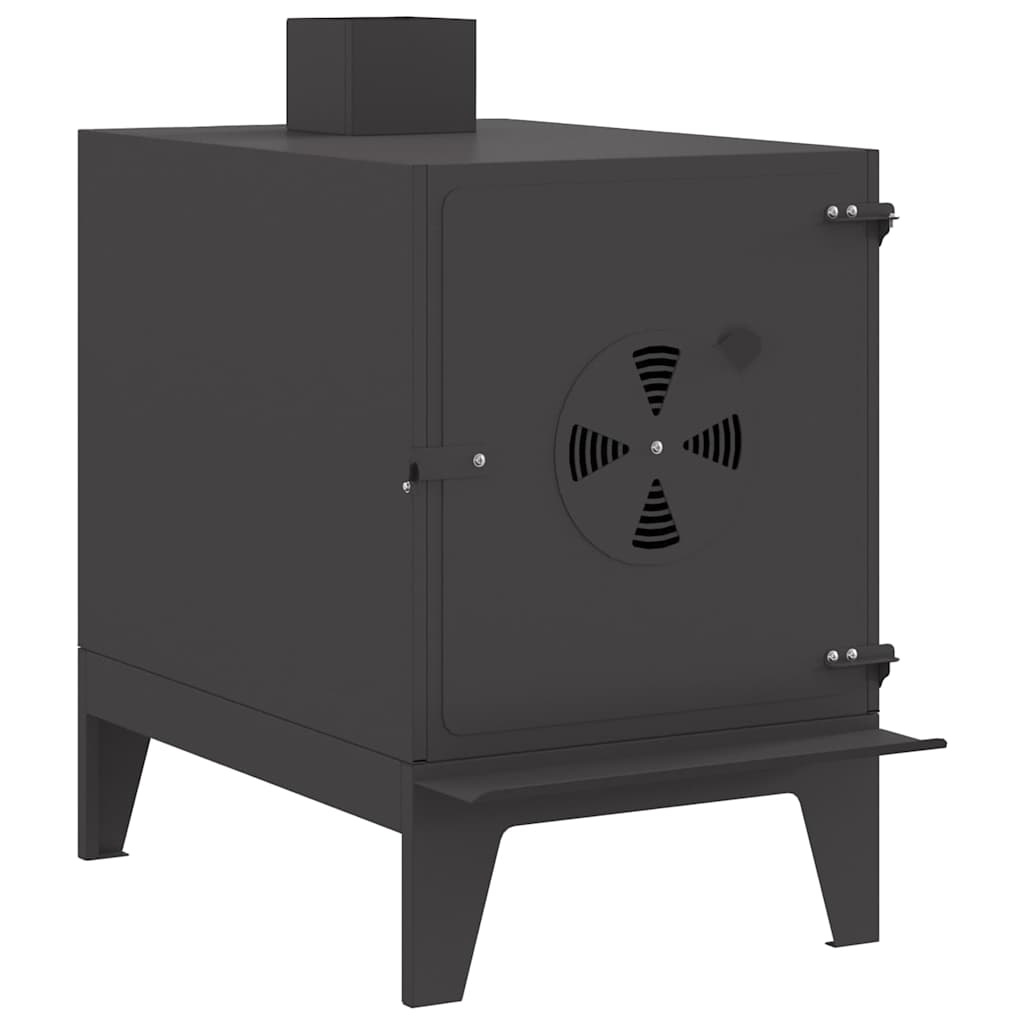 VidaXL Camping Kachel Zwart 35 x 50 x 60 cm Koudgewalst staal