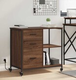 VidaXL Kantoor kast bruin eikenkleur 76 x 41 x 72 cm Bewerkt hout