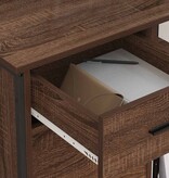 VidaXL Kantoor kast bruin eikenkleur 76 x 41 x 72 cm Bewerkt hout