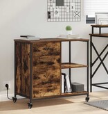 VidaXL Kantoor kast Gerookt eiken 76 x 41 x 72 cm Bewerkt hout