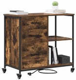 VidaXL Kantoor kast Gerookt eiken 76 x 41 x 72 cm Bewerkt hout