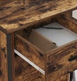 VidaXL Kantoor kast Gerookt eiken 76 x 41 x 72 cm Bewerkt hout