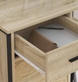 VidaXL Kantoor kast met wiel Sonoma eiken 76 x 41 x 72 cm Bewerkt hout