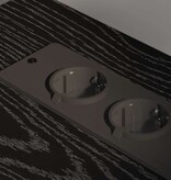 VidaXL Kantoor kast met wiel Zwart eiken 76 x 41 x 72 cm Bewerkt hout