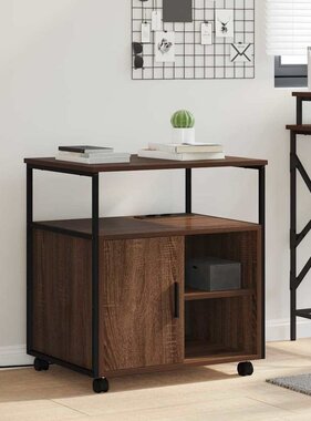 VidaXL Kantoor kast met oplaadstation bruin eikenkleur 61 x 46 x 67 cm