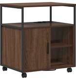 VidaXL Kantoor kast met oplaadstation bruin eikenkleur 61 x 46 x 67 cm