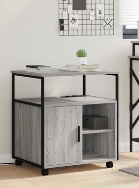 VidaXL Kantoor kast met oplaadstation Grijs sonoma 61 x 46 x 67 cm