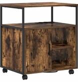 VidaXL Kantoor kast met oplaadstation Gerookt eiken 61 x 46 x 67 cm