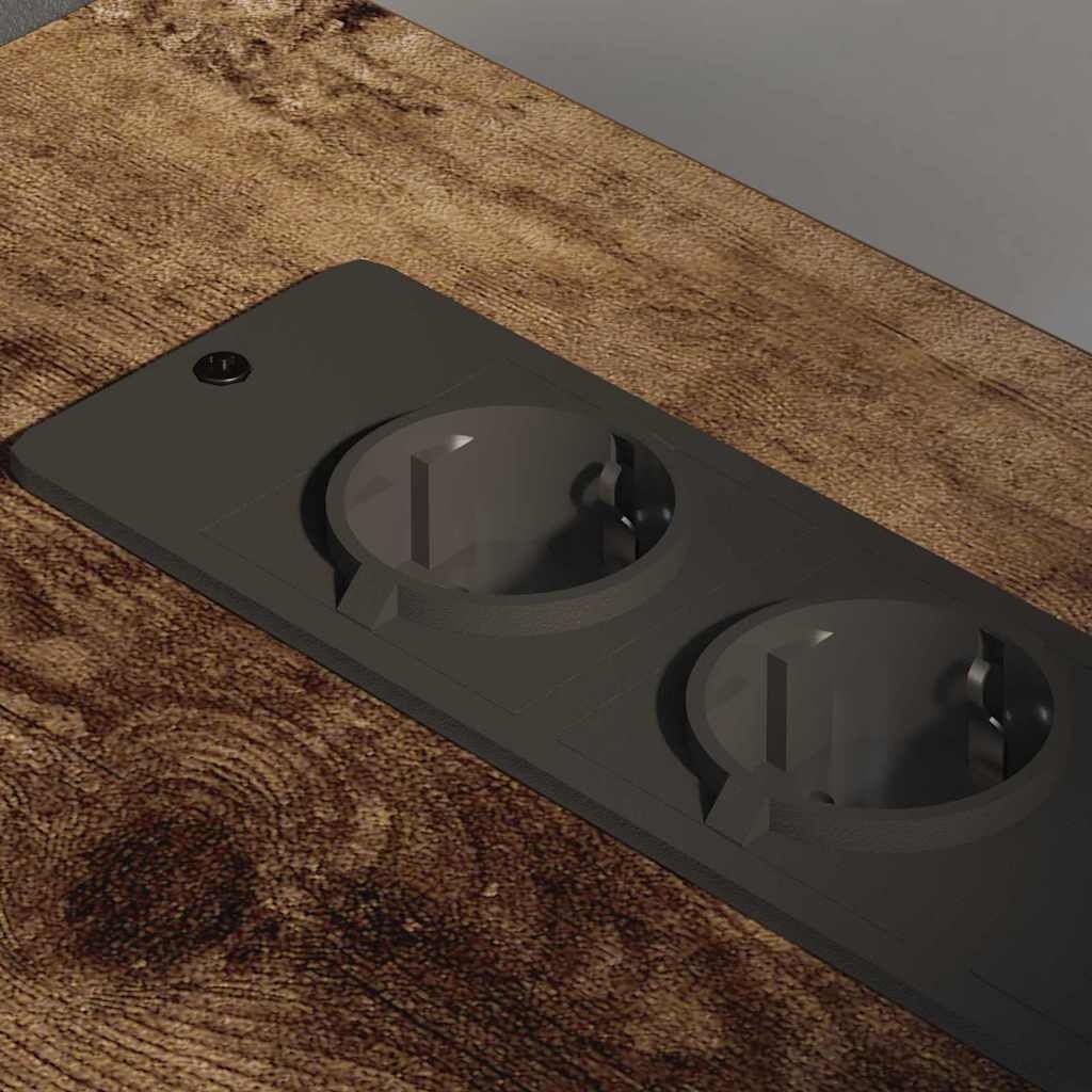 VidaXL Kantoor kast met oplaadstation Gerookt eiken 61 x 46 x 67 cm