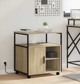 VidaXL Kantoor kast met oplaadstation Sonoma eiken 61 x 46 x 67 cm