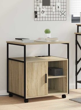 VidaXL Kantoor kast met oplaadstation Sonoma eiken 61 x 46 x 67 cm