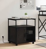 VidaXL Kantoor kast met oplaadstation Zwart eiken 61 x 46 x 67 cm