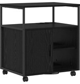 VidaXL Kantoor kast met oplaadstation Zwart eiken 61 x 46 x 67 cm