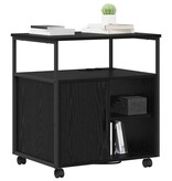 VidaXL Kantoor kast met oplaadstation Zwart eiken 61 x 46 x 67 cm