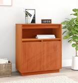 VidaXL Dressoir Wasbruin 70 x 34 x 80 cm Massief grenenhout