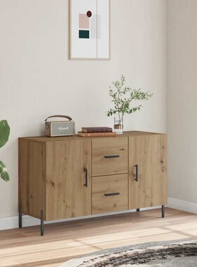 VidaXL Dressoir 100x36x60 cm bewerkt hout artisanaal eikenkleurig