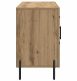 VidaXL Dressoir 100x36x60 cm bewerkt hout artisanaal eikenkleurig