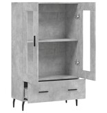 VidaXL Hoge kast 69,5x31x115 cm bewerkt hout betongrijs