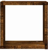 VidaXL Wandplanken met opslag 4 pcs Bruin 26 x 15 x 26 cm Bewerkt hout