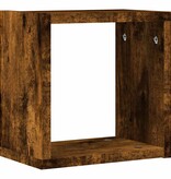 VidaXL Wandplanken met opslag 2 pcs Bruin 26 x 15 x 26 cm Bewerkt hout
