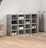 VidaXL Schoenenkast met plank Betongrijs 103 x 30 x 67 cm Bewerkt hout