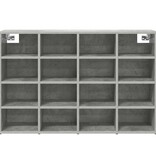 VidaXL Schoenenkast met plank Betongrijs 103 x 30 x 67 cm Bewerkt hout