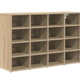 VidaXL Schoenenkast Sonoma Eiken 103 x 30 x 67 cm Bewerkt hout