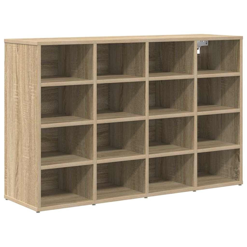 VidaXL Schoenenkast Sonoma Eiken 103 x 30 x 67 cm Bewerkt hout