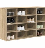 VidaXL Schoenenkast Sonoma Eiken 103 x 30 x 67 cm Bewerkt hout