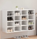 VidaXL Schoenenkast met plank Wit 103 x 30 x 67 cm Bewerkt hout
