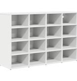 VidaXL Schoenenkast met plank Wit 103 x 30 x 67 cm Bewerkt hout