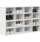 VidaXL Schoenenkast met plank Wit 103 x 30 x 67 cm Bewerkt hout