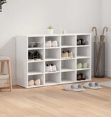 VidaXL Schoenenkast met plank Wit 103 x 30 x 67 cm Bewerkt hout