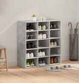 VidaXL Schoenenkast Betongrijs 77,5 x 30 x 83,5 cm Bewerkt hout