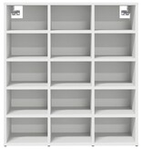 VidaXL Schoenenkast met plank Wit 77,5 x 30 x 83,5 cm Bewerkt hout