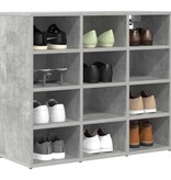VidaXL Schoenenkast Betongrijs 77,5 x 30 x 67 cm Bewerkt hout