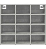 VidaXL Schoenenkast Betongrijs 77,5 x 30 x 67 cm Bewerkt hout