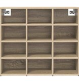 VidaXL Schoenenkast Sonoma Eiken 77,5 x 30 x 67 cm Bewerkt hout