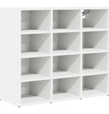 VidaXL Schoenenkast met plank Wit 77,5 x 30 x 67 cm Bewerkt hout