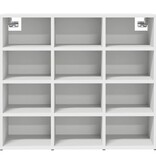 VidaXL Schoenenkast met plank Wit 77,5 x 30 x 67 cm Bewerkt hout