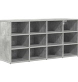 VidaXL Schoenenkast met plank Betongrijs 103 x 30 x 51 cm Bewerkt hout