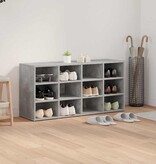 VidaXL Schoenenkast met plank Betongrijs 103 x 30 x 51 cm Bewerkt hout