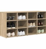 VidaXL Schoenenkast Sonoma Eiken 103 x 30 x 51 cm Bewerkt hout