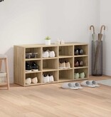 VidaXL Schoenenkast Sonoma Eiken 103 x 30 x 51 cm Bewerkt hout