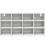 VidaXL Schoenenkast met plank Wit 103 x 30 x 51 cm Bewerkt hout