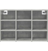 VidaXL Schoenenkast Betongrijs 77,5 x 30 x 51 cm Bewerkt hout