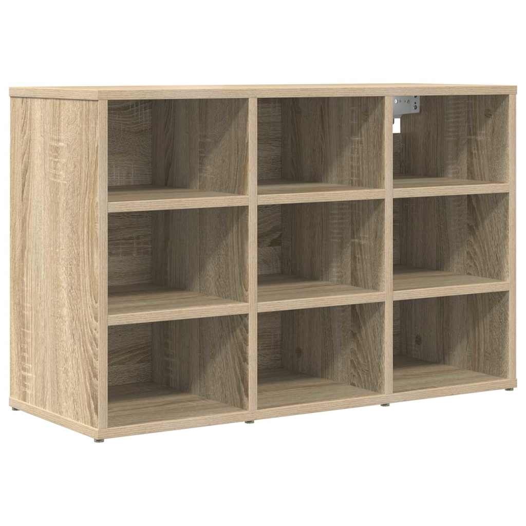 VidaXL Schoenenkast Sonoma Eiken 77,5 x 30 x 51 cm Bewerkt hout