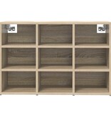 VidaXL Schoenenkast Sonoma Eiken 77,5 x 30 x 51 cm Bewerkt hout