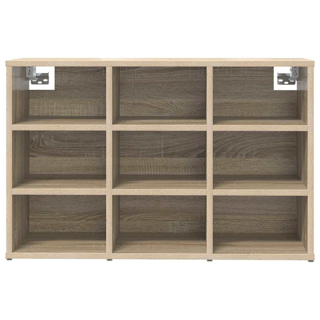 VidaXL Schoenenkast Sonoma Eiken 77,5 x 30 x 51 cm Bewerkt hout