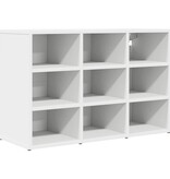 VidaXL Schoenenkast met plank Wit 77,5 x 30 x 51 cm Bewerkt hout